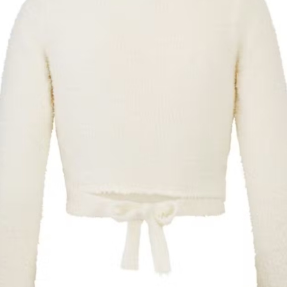 NWT Skims Cozy Wrap Knit Top Womens S/M Bone - Picture 10 of 11